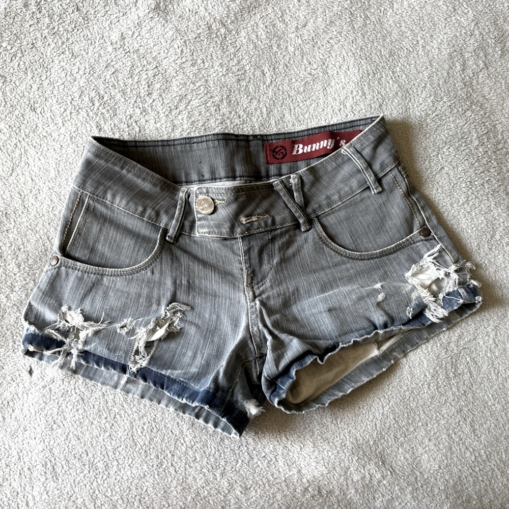 Grey Denim Shorts Size 2